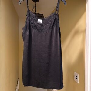 Cabi Silky Black Lace Cami Top M
